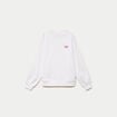 Sweat oversize col rond manches longues blanc femme