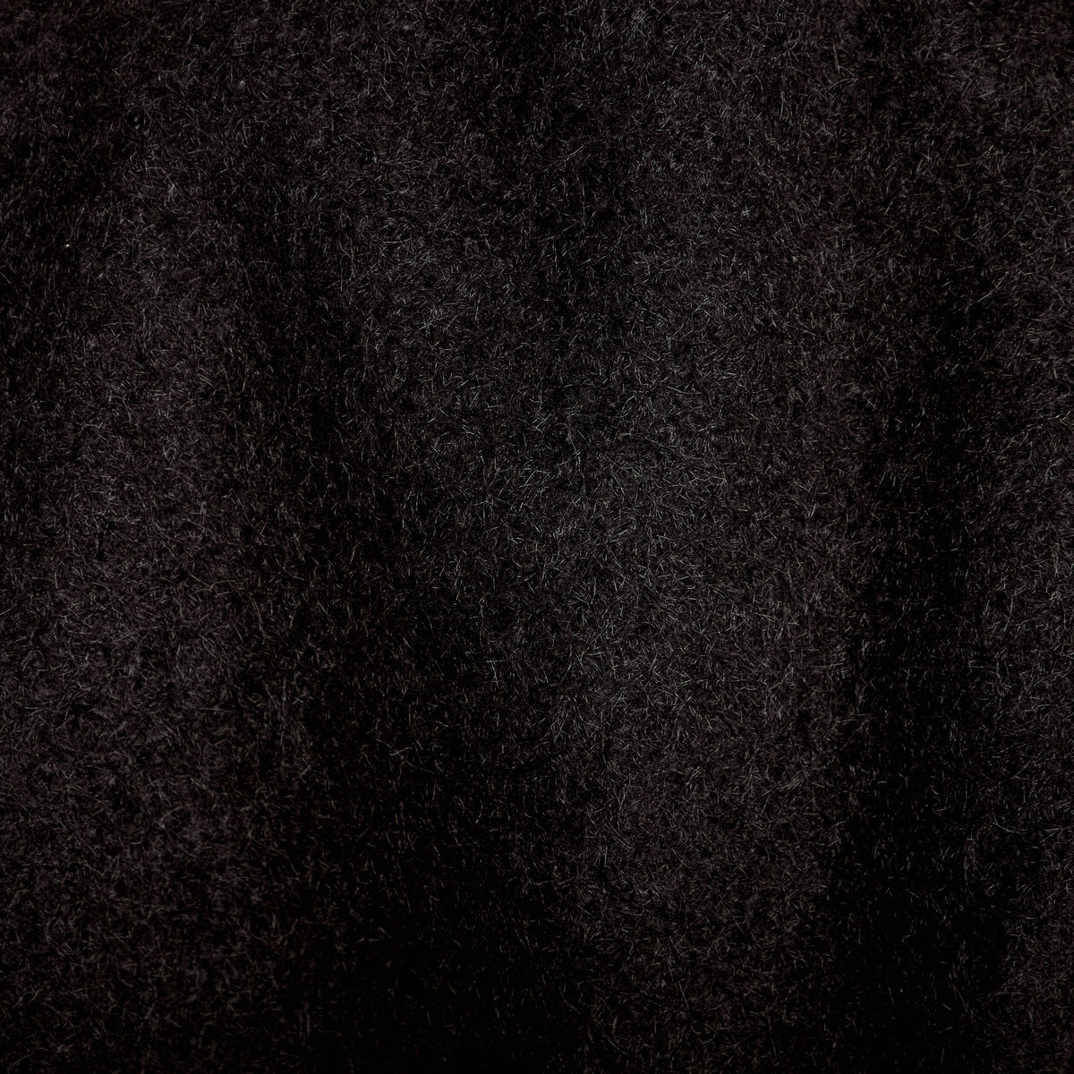Veste bouclette sans manches col montant noir femme