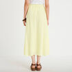 Jupon &eacute;vas&eacute; longueur 3/4 jaune femme
