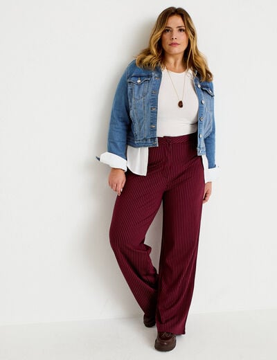 Veste cintr&eacute;e en jean col classique denim double stone femme