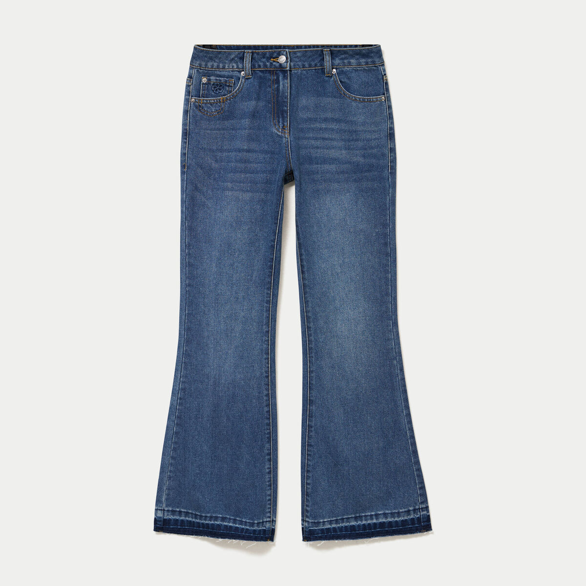 Jean bootcut taille standard denim stone femme
