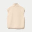 Veste sans manches effet polaire ecru femme