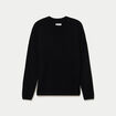 Pull col v manches longues noir femme