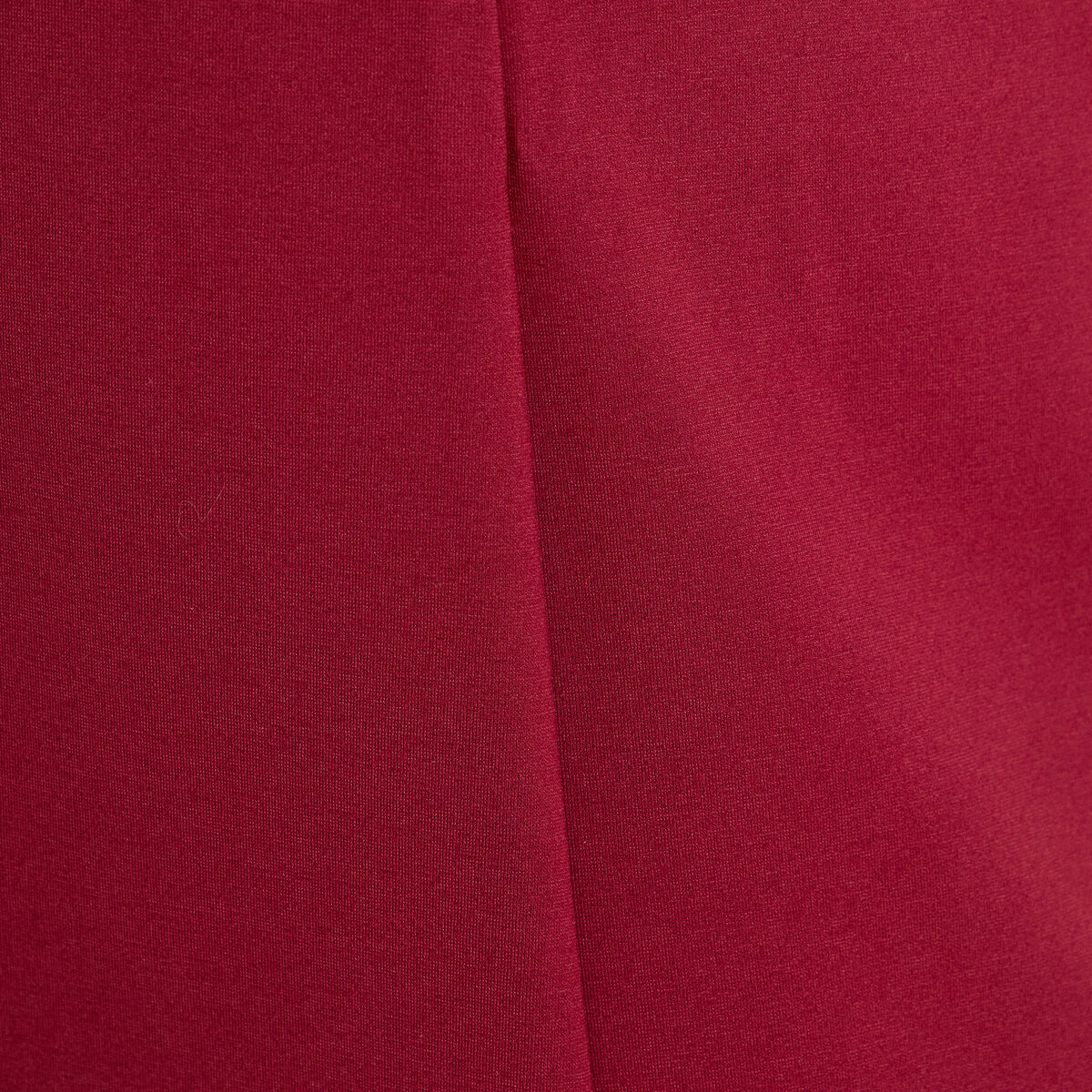 Jupe courte &eacute;vas&eacute;e stretch rouge fonc&eacute; femme