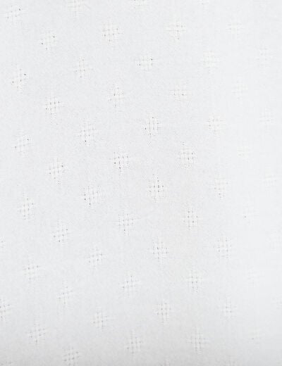 Blouse droite manches longues ecru femme