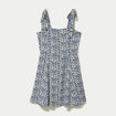 Robe courte &eacute;vas&eacute;e &agrave; fines bretelles blanc femme