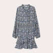 Robe &eacute;vas&eacute;e volant&eacute;e noir femme
