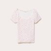T-shirt c&ocirc;tel&eacute; blanc femme