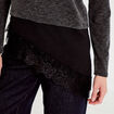 Pull manches longues gris fonc&eacute; femme