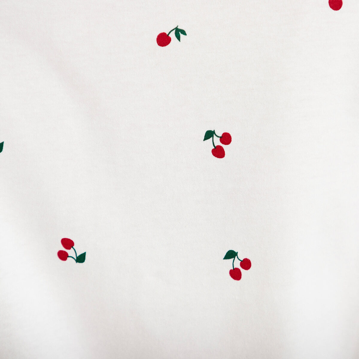 T-shirt &agrave; motif manches courtes blanc femme