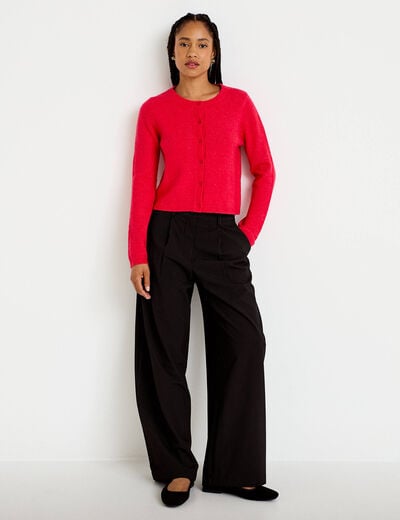 Pantalon bootcut taille standard noir femme