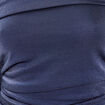 Combishort col bardot fils m&eacute;tallis&eacute;s bleu fonc&eacute; femme