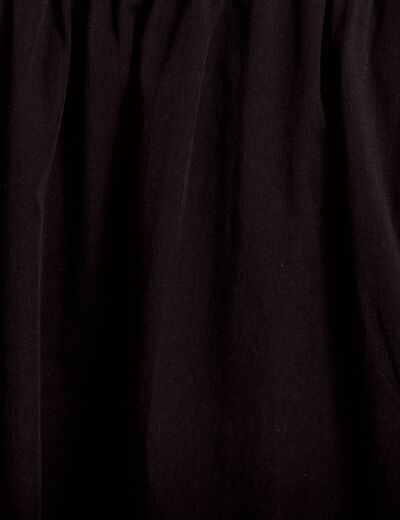 Jupon &eacute;vas&eacute; long noir femme