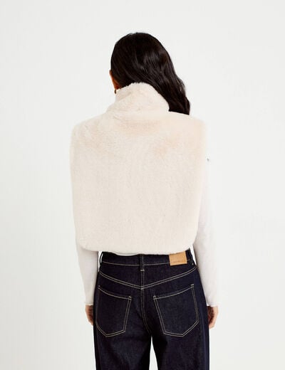 Cache-cou en fausse fourrure sable femme