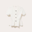 Top cintr&eacute; p&eacute;plum ecru femme