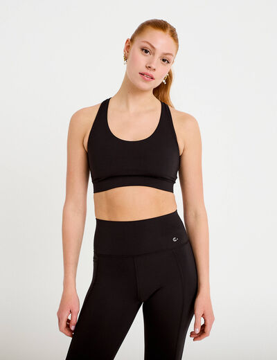 Brassi&egrave;re de sport fines bretelles noir femme