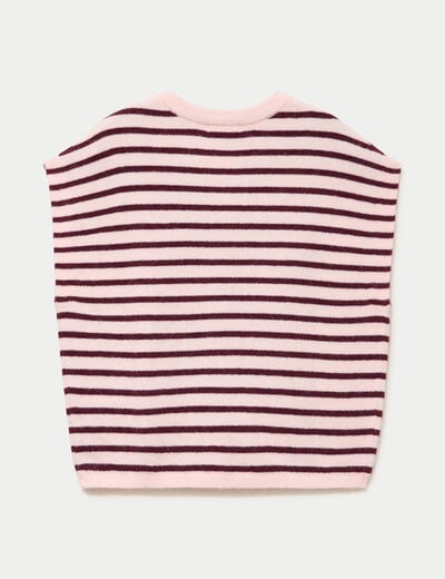 Gilet ample sans manches rose femme