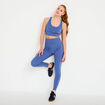 Legging taille haute activewear bleu fonc&eacute; femme