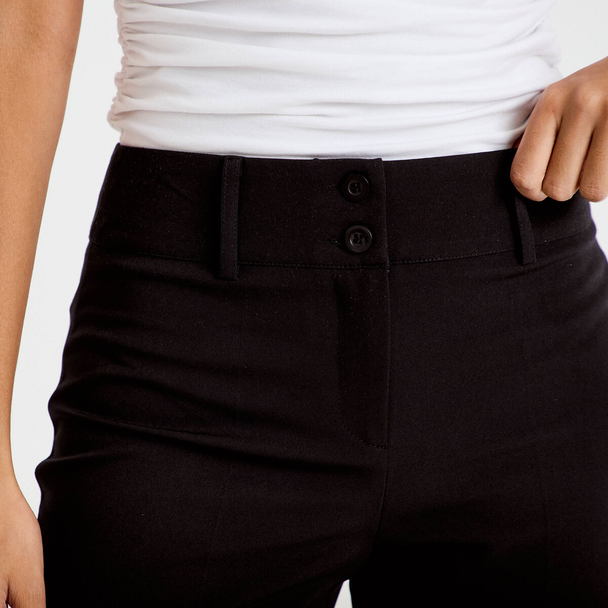 Pantalon flare noir femme