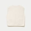 Gilet sans manches bouclette ecru femme