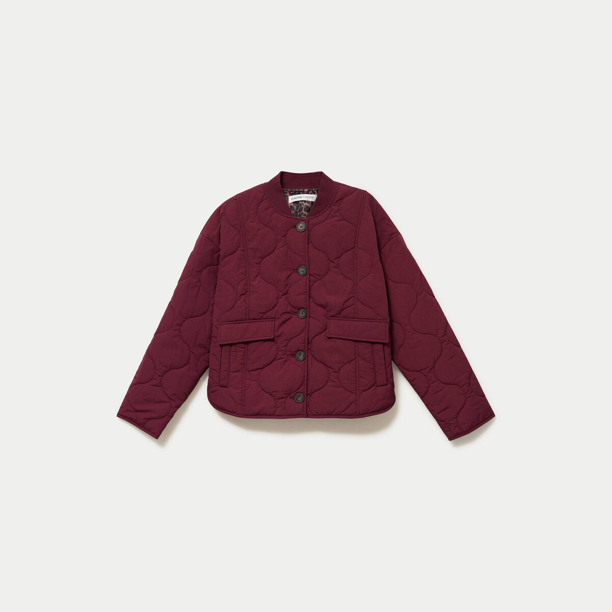 Veste ample manches longues bordeaux femme