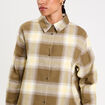 Chemise oversize manches longues vert femme