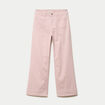 Jean flare cropped taille haute rose nude femme