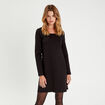 Robe &eacute;vas&eacute;e dos ouvert noir femme