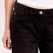Jean wide leg taille standard denim noir femme