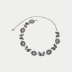 Ceinture fine avec cha&icirc;ne gris argent femme