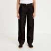 Jean wide leg taille haute denim noir femme