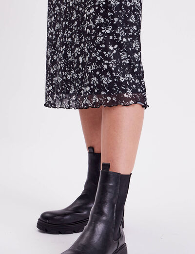 Jupe droite noir femme