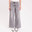 Jean wide leg taille standard denim gris femme