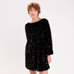 Robe &agrave; sequins dos nou&eacute; noir femme