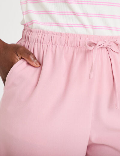 Pantalon large vieux rose femme
