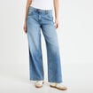 Jean wide leg taille standard denim double stone femme