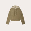 Sweat &agrave; capuche vert kaki femme