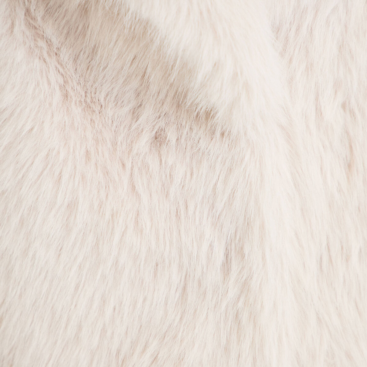 Manteau fausse fourrure ivoire femme