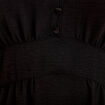 Robe courte &eacute;vas&eacute;e col v manches courtes noir femme