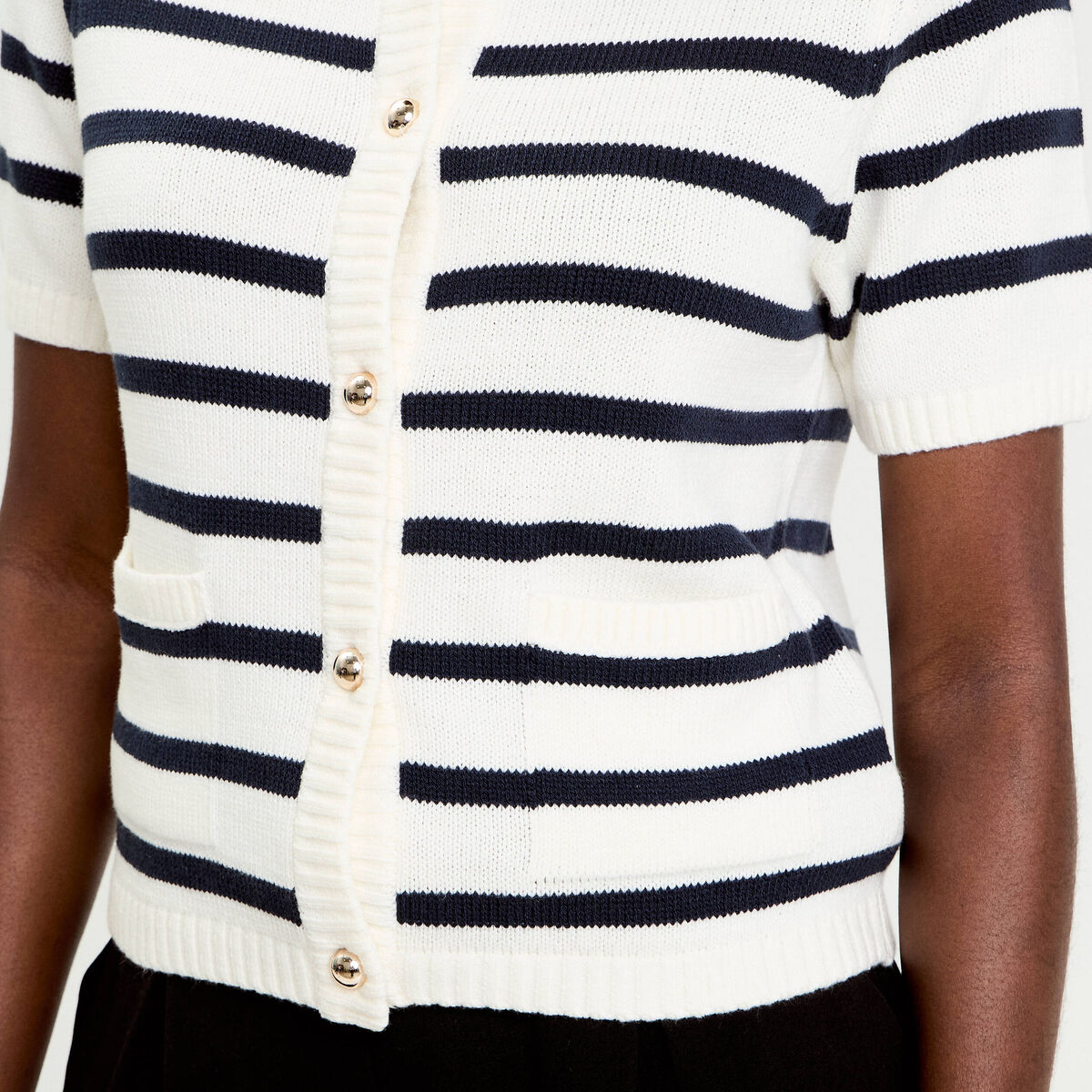 Gilet manches courtes blanc femme