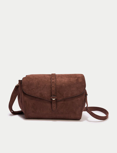 Sac aspect daim marron femme