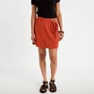 Jupe-short &eacute;vas&eacute;e courte orange fonc&eacute; femme