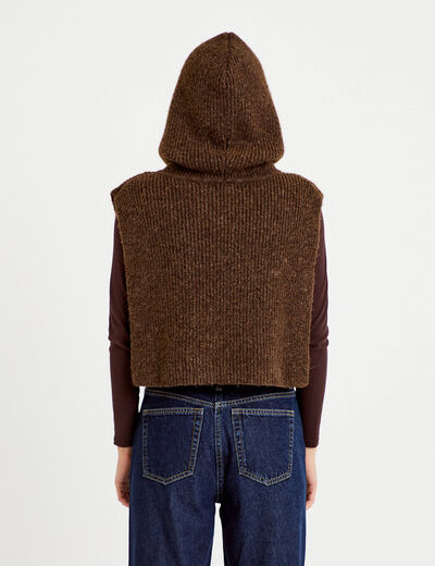 Cache-cou marron fonc&eacute; femme
