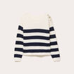 Pull col bateau ecru femme