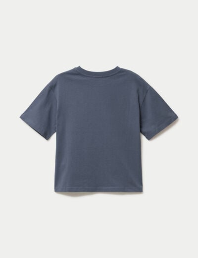 T-shirt col rond manches courtes gris femme