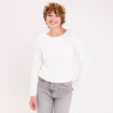 Pull dos nou&eacute; ecru femme