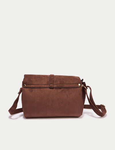 Sac aspect daim marron femme