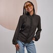 Blouse manches longues marron femme