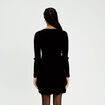 Robe tricot patineuse c&ocirc;tel&eacute;e noir femme