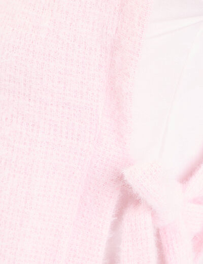 T-shirt pull sans manches 2-en-1 rose clair femme